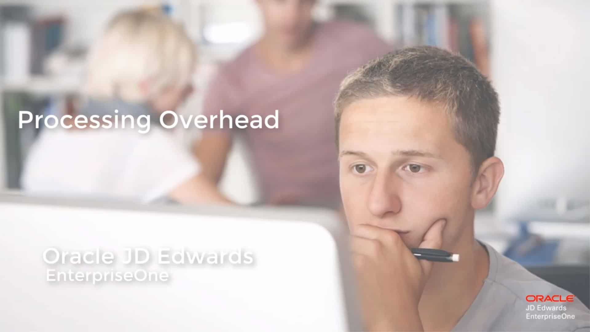 How to Proces Overhead for a Joint Venture in JD Edwards