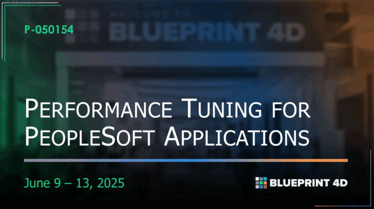 Performance Tuning for your PeopleSoft applications